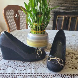 Black Coach Issy Wedges NWOT